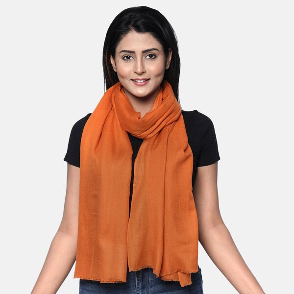LA MAREY: Superweicher Schal aus 100% Kaschmirwolle, Terracotta image number 3
