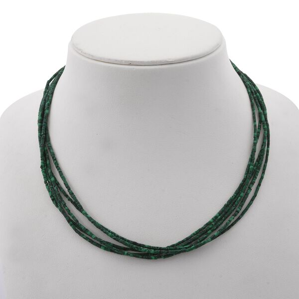 Synthetische Malachit Halskette, 45 cm - 77,50 ct. image number 2