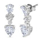 J Francis gefertigt mit SWAROVSKI Zirkonia Ohrringe 925 Silber