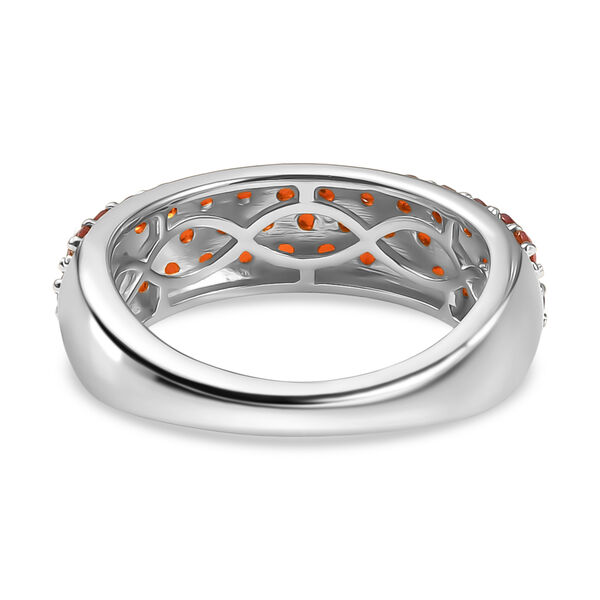 Mexikanischer Kirschfeuer-Opal Ring 925 Silber rhodiniert (Größe 20.00) ca. 1.29 ct image number 5