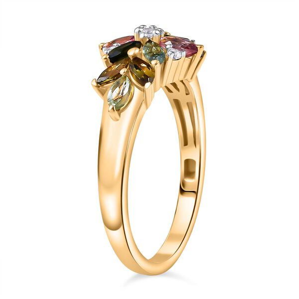 Multi-Turmalin und Zirkon Ring - 1 ct. image number 5