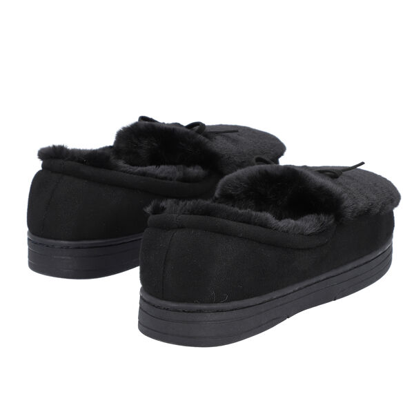 Kuschelige, warme Kunstfell Hausschuhe mit gepolsterter Sohle, Größe 36-37, Schwarz image number 3