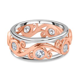 Moissanit Ring 925 Silber (Größe 20.00) ca. 0,85 ct
