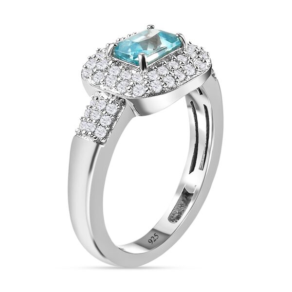 Kambodschanischer blauer und weißer Zirkon-Ring - 1,45 ct. image number 5
