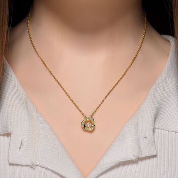 RADIANTA GRA zertifiziert Moissanit (D-VVS) Halskette ca. 45 cm 925 Silber vergoldet ca. 0.51 ct