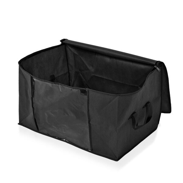 Aufbewahrungsboxen Set aus 3, Sichtfenster, 60 x 30 x 45 cm, Schwarz image number 7