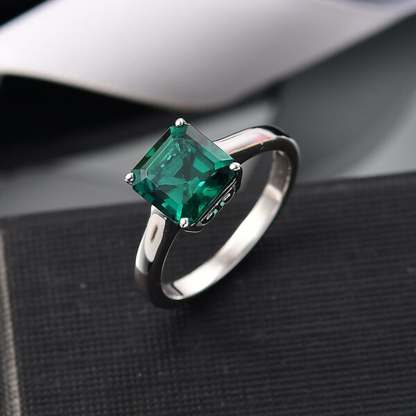 AAA Lab Created Smaragd Ring 417 Gold (Größe 16.50) ca. 2,50 ct image number 1