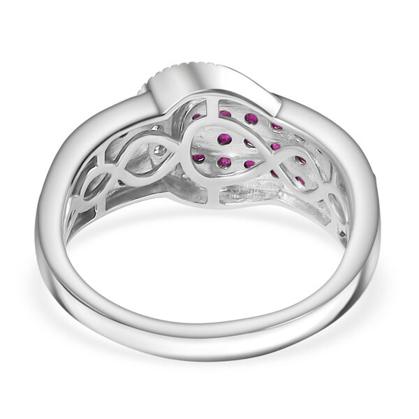 Montepuez-Rubin Ring 925 Silber rhodiniert (Größe 17.00) ca. 1,26 ct image number 5