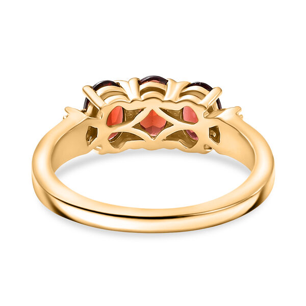 EVER TRUE Mosambik Granat, Wei&szlig;er Diamant Ring Nickelfreies Messing (Gr&ouml;&szlig;e 17.00) ca. 1,77 ct image number 5