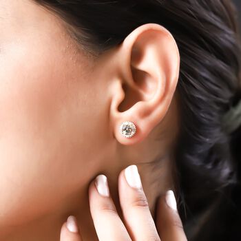 AAA Turkizit und Diamant-Ohrstecker - 1,44 ct.