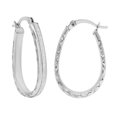 Creolen, 925 Silber rhodiniert ca. 2,60g image number 0