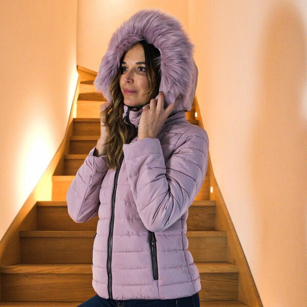 19V69 by Alessandro Versace: Winterjacke mit Kapuze, Altrosa, XL image number 0