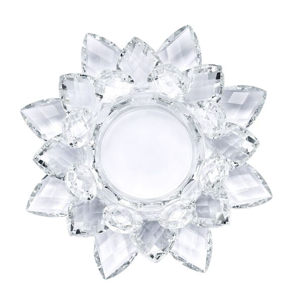 The 5th Season - Lotus-Kristall-Kerzenhalter, L25.5×W25×H11cm, Transparent image number 4