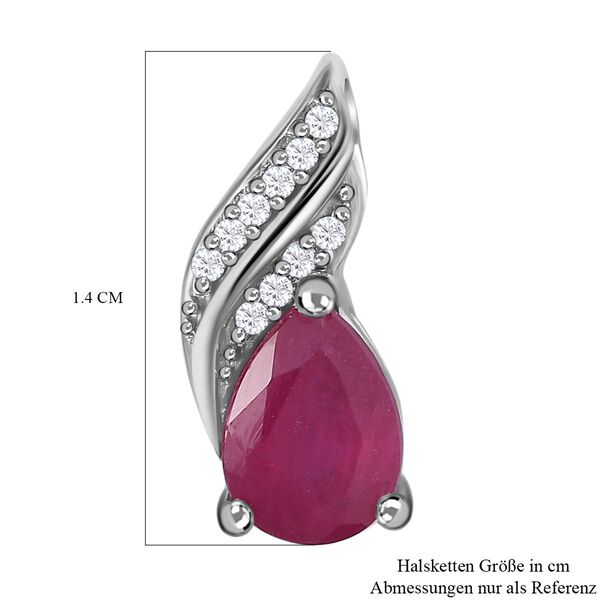 Afrikanischer Rubin und Zirkon-Anh&auml;nger - 1,15 ct. image number 6