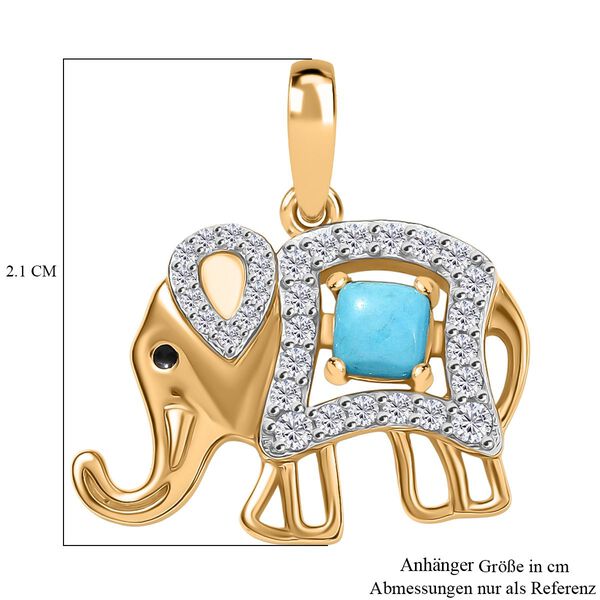 D'Joy Sleeping Beauty Türkis und Zirkon Anhänger - 0,67 ct. image number 6