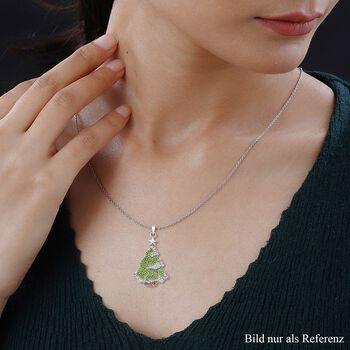 Mehrfarbiger Kristall-Anh&auml;nger mit 50+5cm Kette - 2,80 ct.