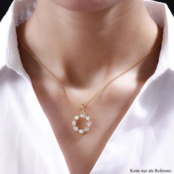 Nat&uuml;rlicher, &auml;thiopischer Opal-Anh&auml;nger, 925 Silber vergoldet ca. 0,88 ct image number 2