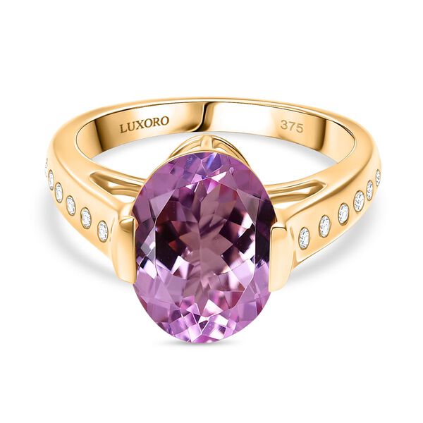 AAA Martha Rocha Kunzite, Weißer Diamant Ring 375 Gold (Größe 18.00) ca. 5,38 ct image number 0