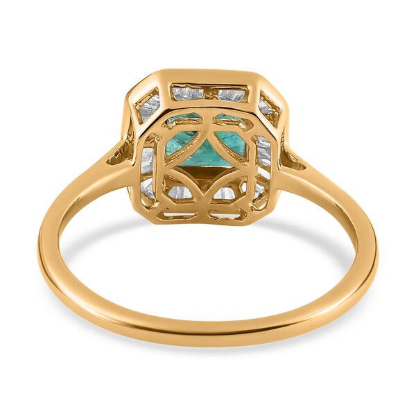 AAA Kagem sambischer Smaragd und Diamant-Ring in 585 Gold - 1,34 ct. image number 7