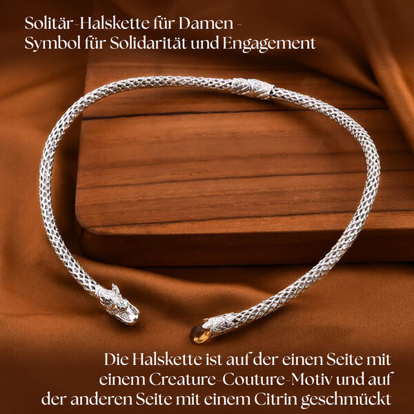 Royal Bali Kollektion- Citrin Halskette, 50 cm - 7 ct. image number 1