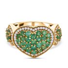Kagem Sambischer Smaragd Ring, 925 Silber vergoldet (Größe 21.00) ca. 1.98 ct image number 0