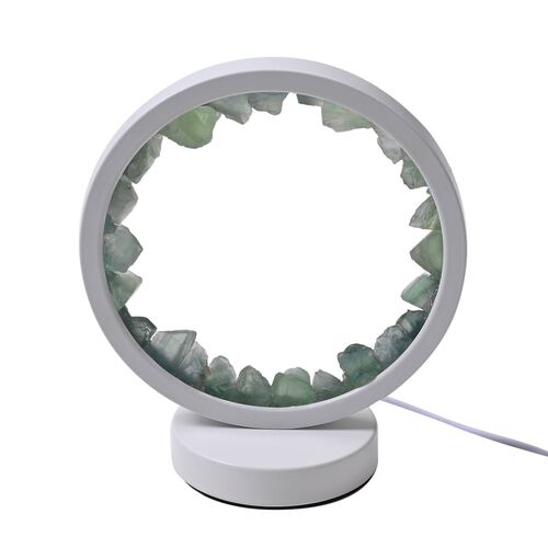 Kristall- Wellness-Lampe mit USB-Anschluss, 10×22×18cm, Grün image number 1