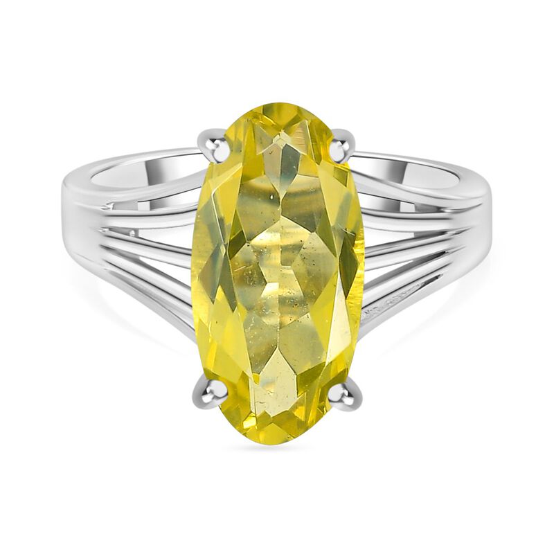 AAA Ouro Verde-Quarz Ring Edelstahl (Größe 17.00) ca. 4,17 ct image number 0