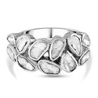Handgearbeiteter Polki-Diamant-Ring, 925 Silber platiniert  ca. 1,00 ct image number 0