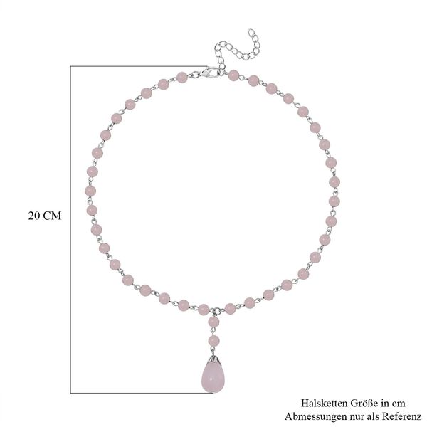 Rosenquarz Halskette ca. 45 cm+5 cm Extender, ca. 86.15 ct image number 4