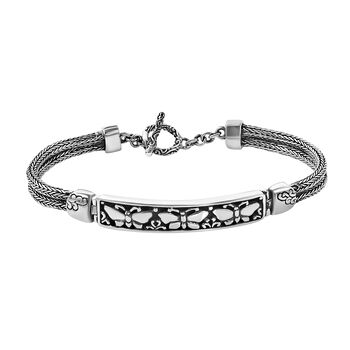 Royal Bali Kollektion - 925 Silber Schmetterling Armband ca. 18.5 cm ca. 13,90g