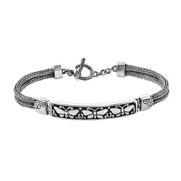 Royal Bali Kollektion - 925 Silber Schmetterling Armband ca. 18.5 cm ca. 13,90g