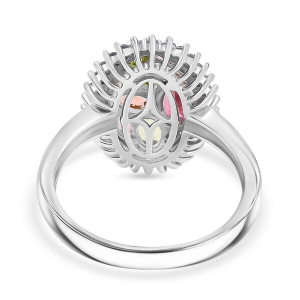 D'Joy AAA Multi-Calabar-Turmalin und Zirkon Ring und Anhänger mit 50 Kette image number 12