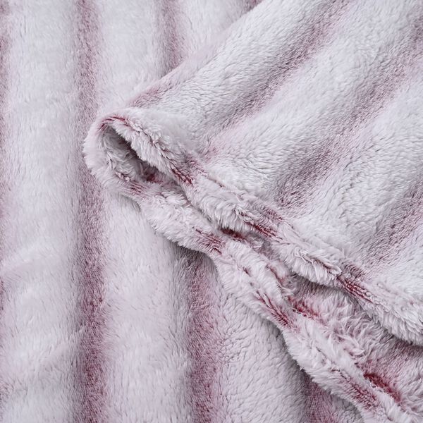 Gestreifte Kunstfell-Decke, 150x200 cm, 300 gms, einlagig, Lila image number 4