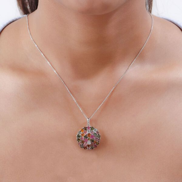 Nat&uuml;rlicher Mehrfach-Turmalin-Anh&auml;nger mit Kette, 50 cm image number 2