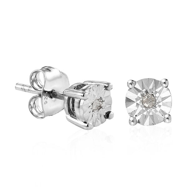 Diamant Ohrstecker 925 Silber platiniert image number 4