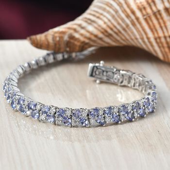 D'Joy Tansanit und Moissanit 45cm Halskette - 8,82 ct.