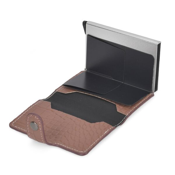 Kompakter Kartenhalter mit RFID-Schutz, braun image number 5