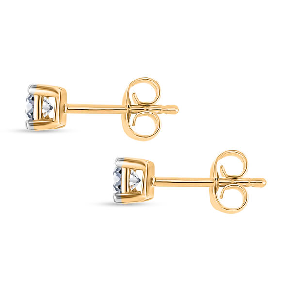 LUXURIANT DIAMOND - Lab Grown Diamant SI-GH SGL zertifiziert Ohrringe 925 Silber 750 Gelbgold Vermeil ca. 0.50 ct image number 4