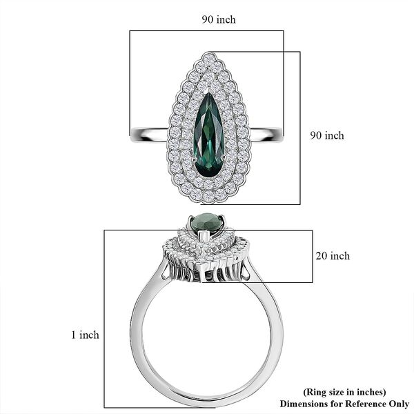 D'Joy AAA Pirineu Lagoon Turmalin und Moissanit Ring - 1,69 ct. image number 5