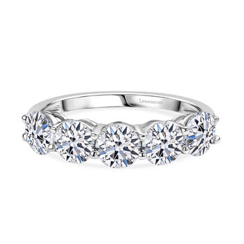 LUXURIANT SI-GH Labor Diamant Ring, 925 Silber rhodiniert - 2 ct.