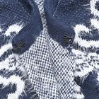 TAMSY: Comfort Cardigan mit 2 Taschen, Weiß und Dunkelblau image number 5