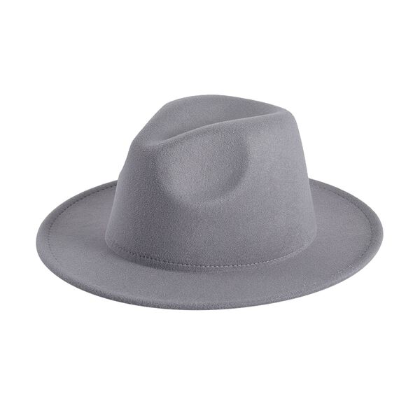LA MAREY Unisex Fedora Hut, 56-58cm, Grau image number 2