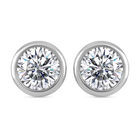 LUSTRO STELLA - Weißer Zirkonia Ohrringe 925 Silber rhodiniert