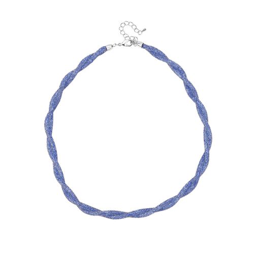 Blaue Kristall 50+5cm Halskette image number 0
