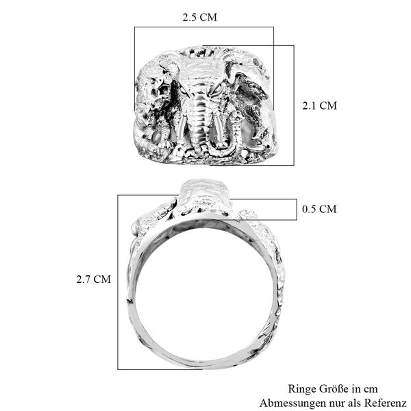 Royal Bali Kollektion- Elefant Silber Ring image number 7