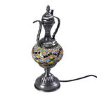 Handgefertigte orientalische Mosaik Glas Tischlampe - Weinkrug Form, Größe 12x38 cm, Mehrfarbig image number 2