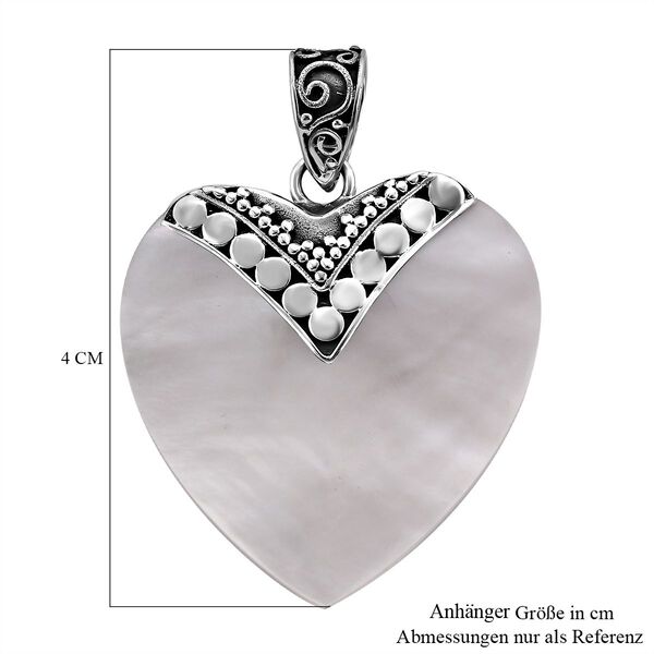 Royal Bali Collection- Perlmutt Herz Anhänger- 1 Karat image number 5