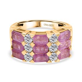 D’Joy Ilakaka Rosa Saphir und Moissanit Ring - 5,12 ct.