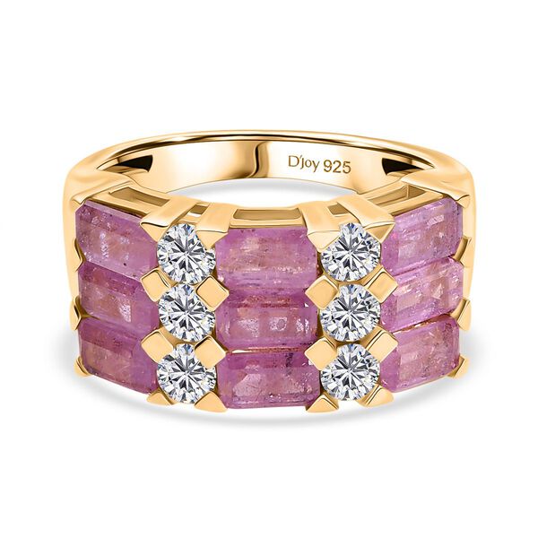 D&rsquo;Joy Ilakaka Rosa Saphir und Moissanit Ring - 5,12 ct.