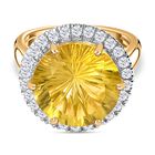 AAA Ouro Verde Quarz und Zirkon Ring - 9,58 ct. image number 0